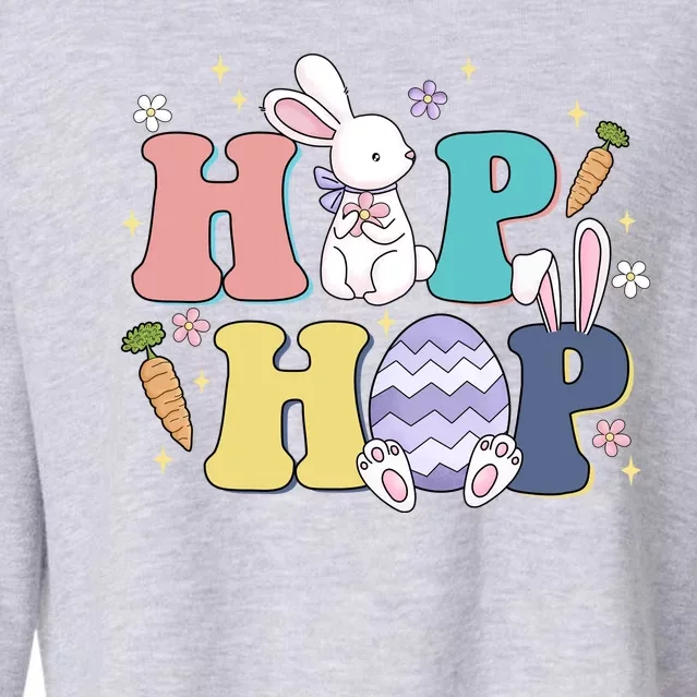 Hip Hop Cute Easter Bunny Cropped Pullover Crew