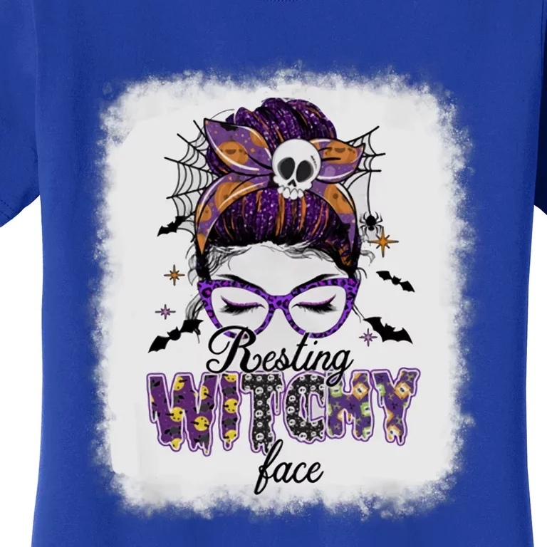 Happy Halloween Costume Resting Witch Face Funny Gift Women's T-Shirt