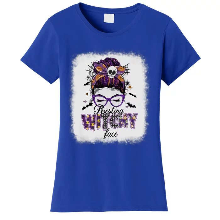 Happy Halloween Costume Resting Witch Face Funny Gift Women's T-Shirt