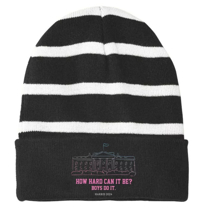 How Hard Can It Be Boy Do It Striped Beanie with Solid Band