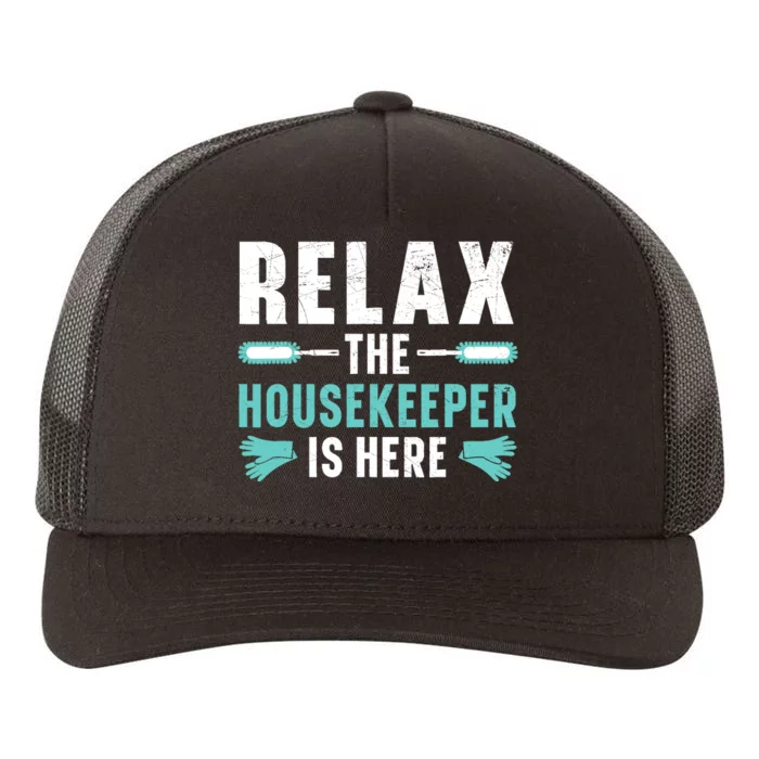 Housekeeping Housekeeper Cleaner Job Cleaning Crew Yupoong Adult 5-Panel Trucker Hat