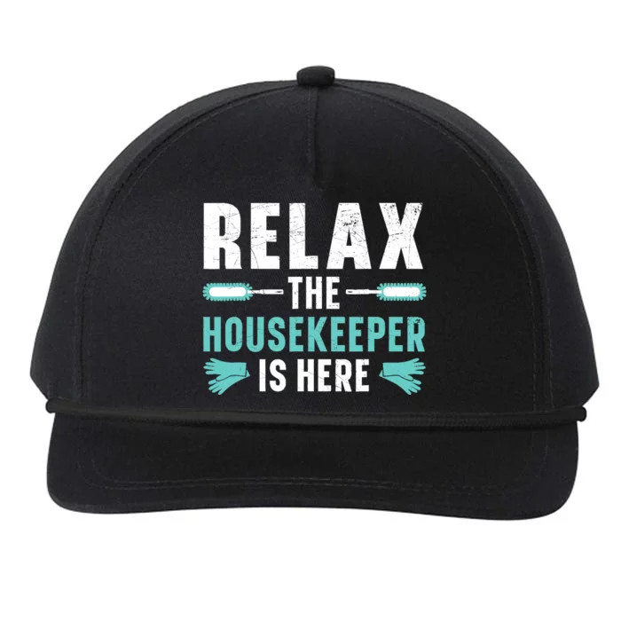 Housekeeping Housekeeper Cleaner Job Cleaning Crew Snapback Five-Panel Rope Hat