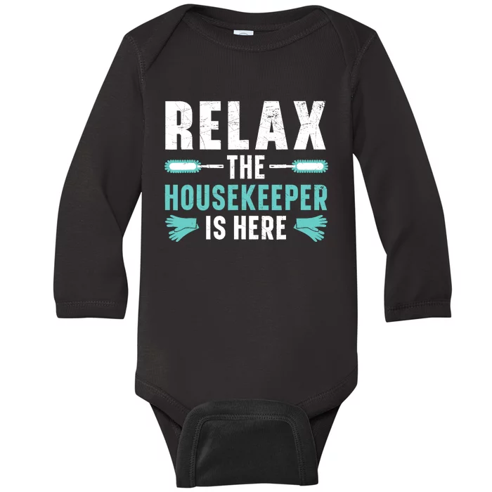 Housekeeping Housekeeper Cleaner Job Cleaning Crew Baby Long Sleeve Bodysuit