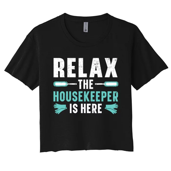 Housekeeping Housekeeper Cleaner Job Cleaning Crew Women's Crop Top Tee