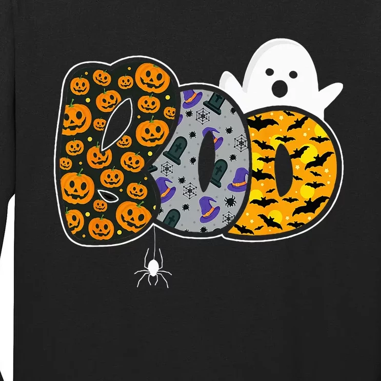 Hilarious Halloween Costume with Ghosts and Pumpkins Tall Long Sleeve T-Shirt