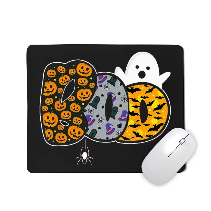 Hilarious Halloween Costume with Ghosts and Pumpkins Mousepad