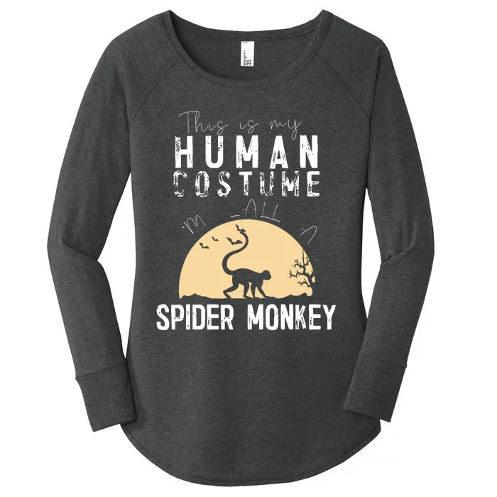 Halloween Human Costume Spider Monkey Creepy Horror Women's Perfect Tri Tunic Long Sleeve Shirt