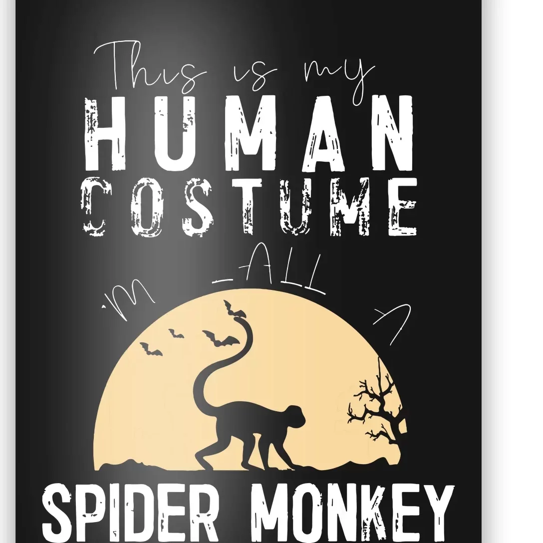 Halloween Human Costume Spider Monkey Creepy Horror Poster