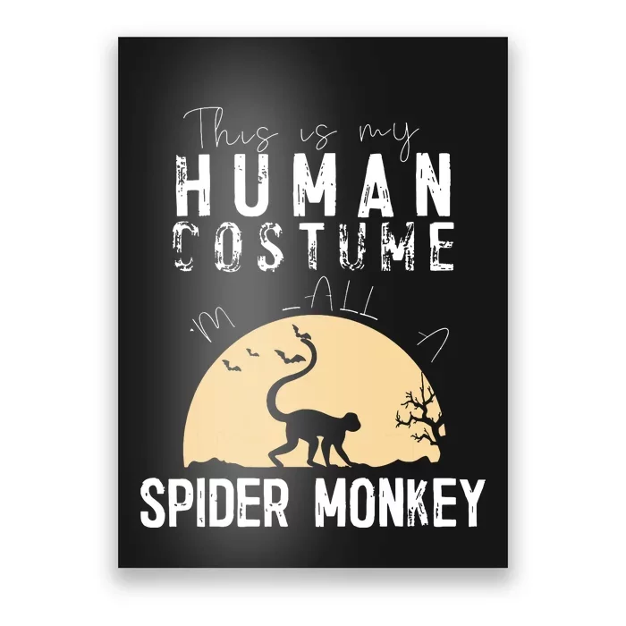 Halloween Human Costume Spider Monkey Creepy Horror Poster