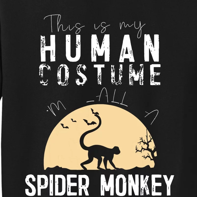 Halloween Human Costume Spider Monkey Creepy Horror Tall Sweatshirt