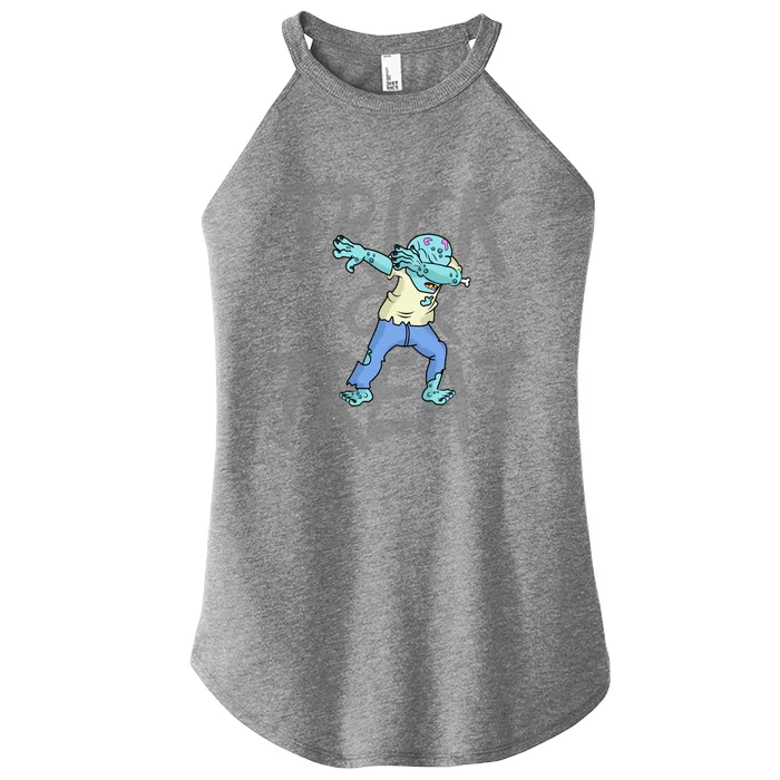 Happy Halloween Cute Gift Zombie Dabbing Trick Dab Gift Women’s Perfect Tri Rocker Tank