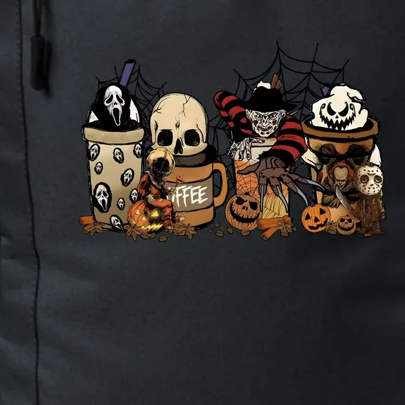 Halloween Horror Coffee Scary Ghost Skull Daily Commute Backpack