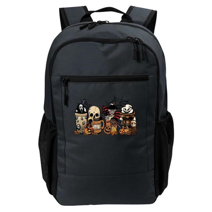 Halloween Horror Coffee Scary Ghost Skull Daily Commute Backpack