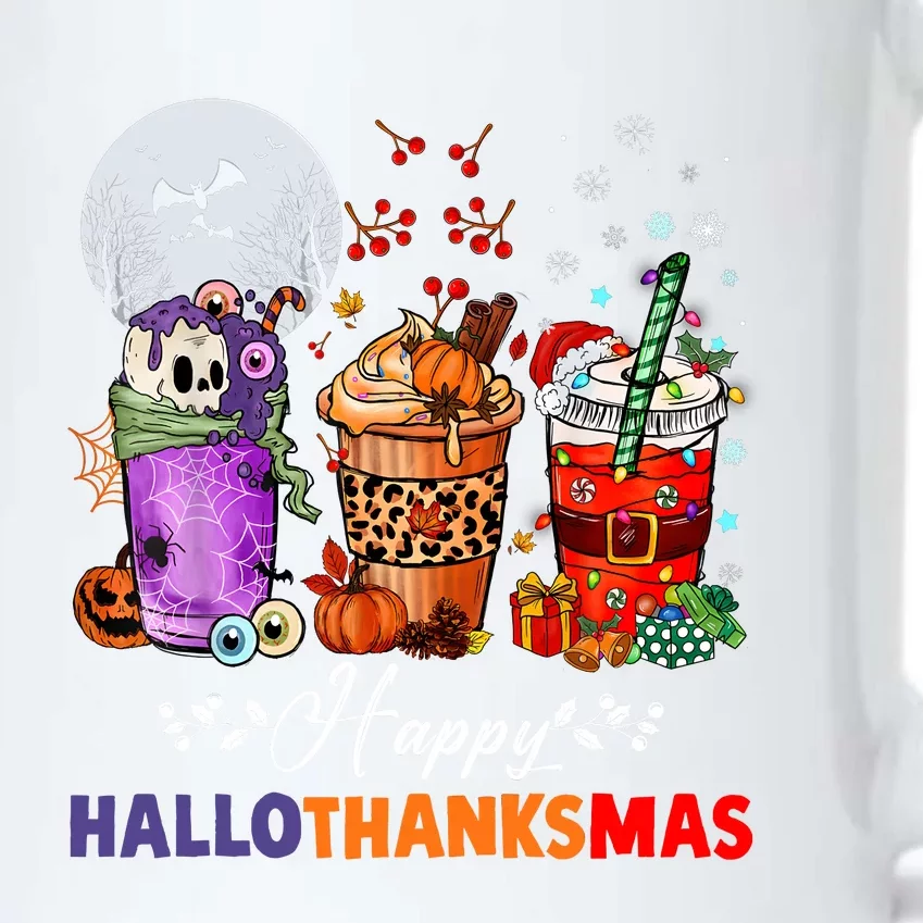 Happy Hallothanksmas Coffee Latte Halloween Thanksgiving Black Color Changing Mug