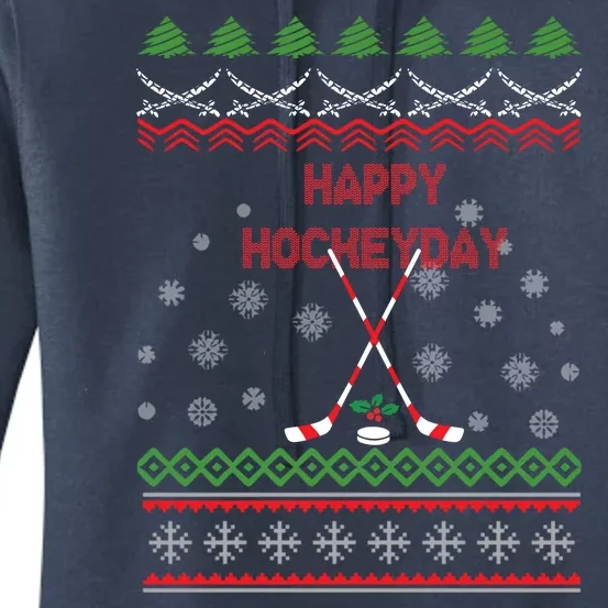 Happy Hockeyday Christmas For Lovers Women's Pullover Hoodie