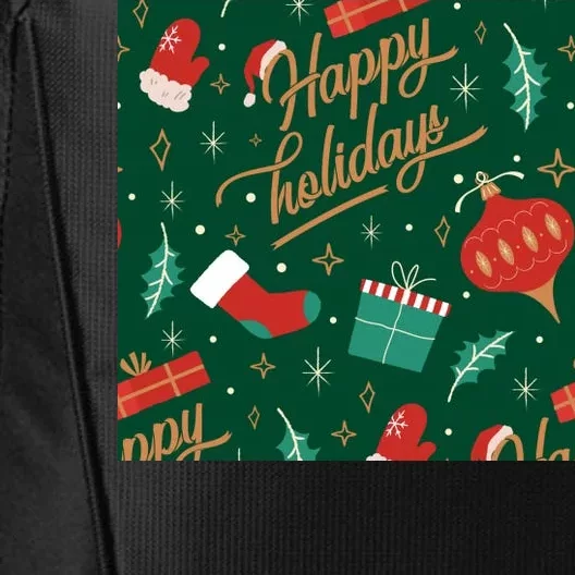 Happy Holidays Christmas Festive City Backpack