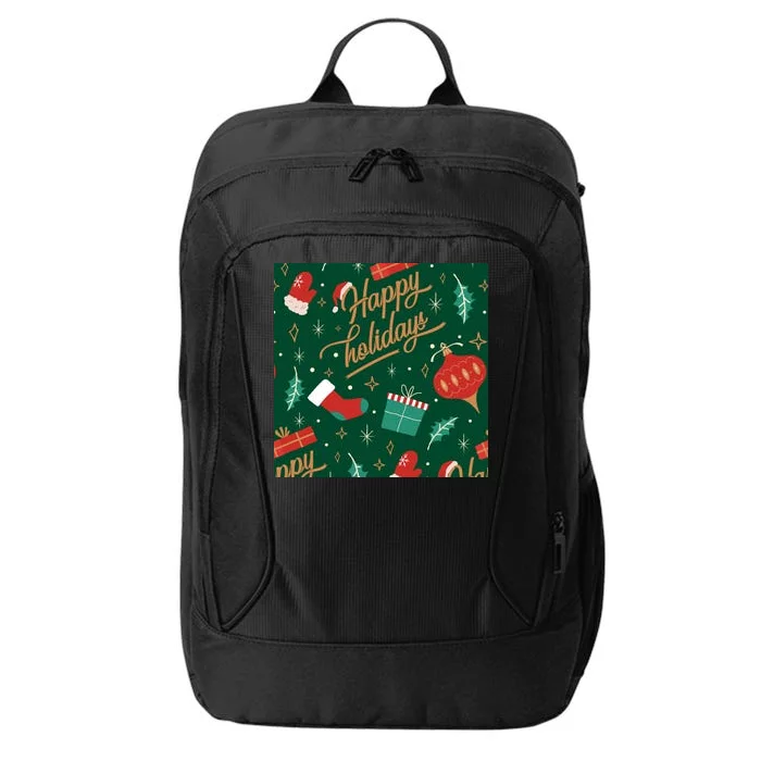 Happy Holidays Christmas Festive City Backpack