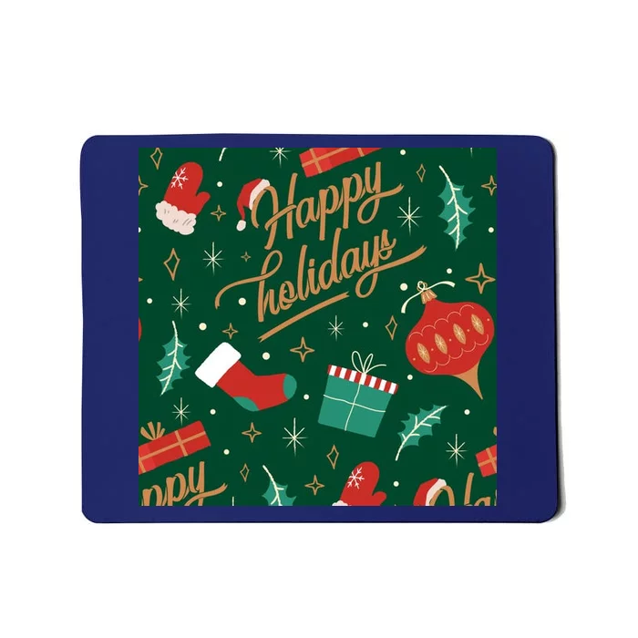 Happy Holidays Christmas Festive Mousepad