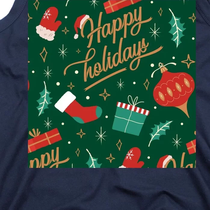 Happy Holidays Christmas Festive Tank Top