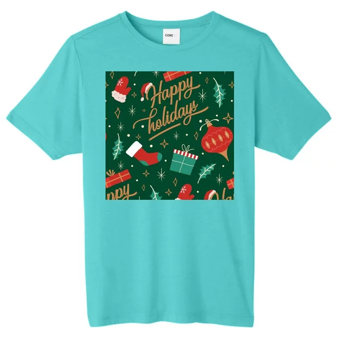 Happy Holidays Christmas Festive ChromaSoft Performance T-Shirt