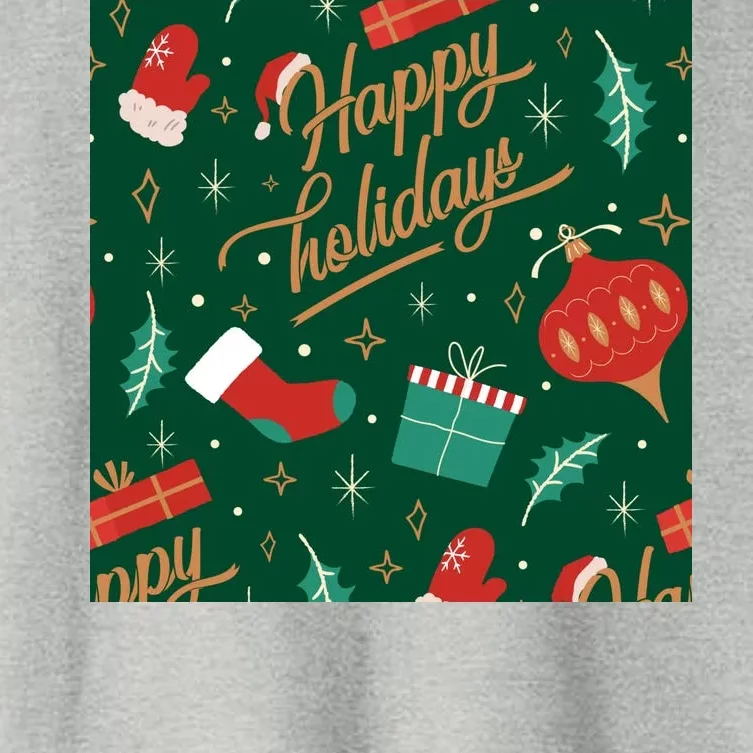 Happy Holidays Christmas Festive Women's Crop Top Tee