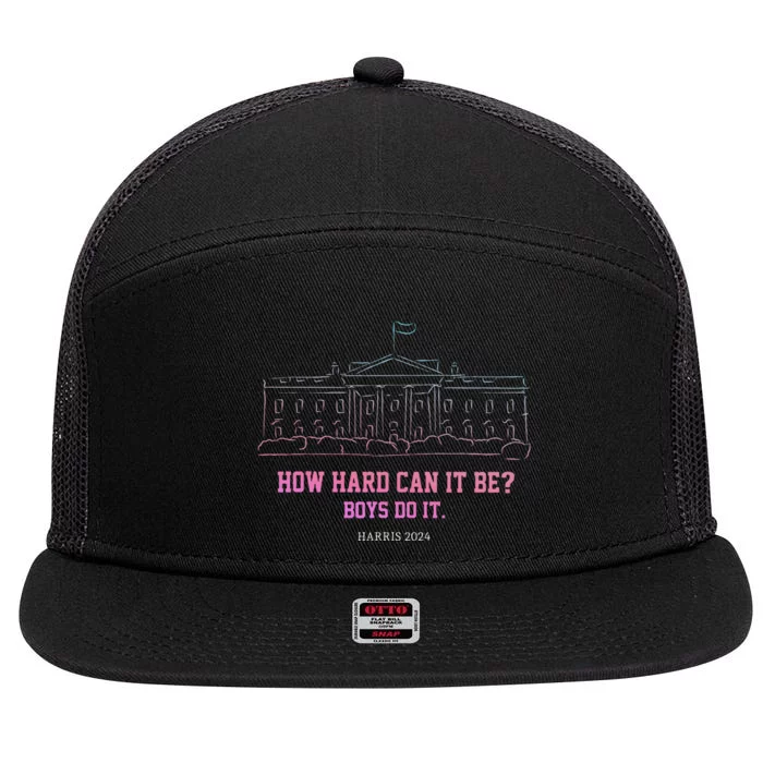 How Hard Can It Be Boy Do It Harris 2024 Gift 7 Panel Mesh Trucker Snapback Hat