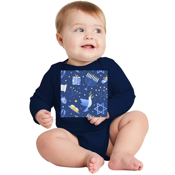 Hanukkah Holiday Celebration Baby Long Sleeve Bodysuit