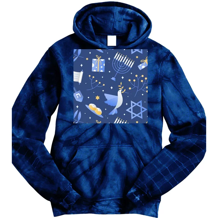 Hanukkah Holiday Celebration Tie Dye Hoodie