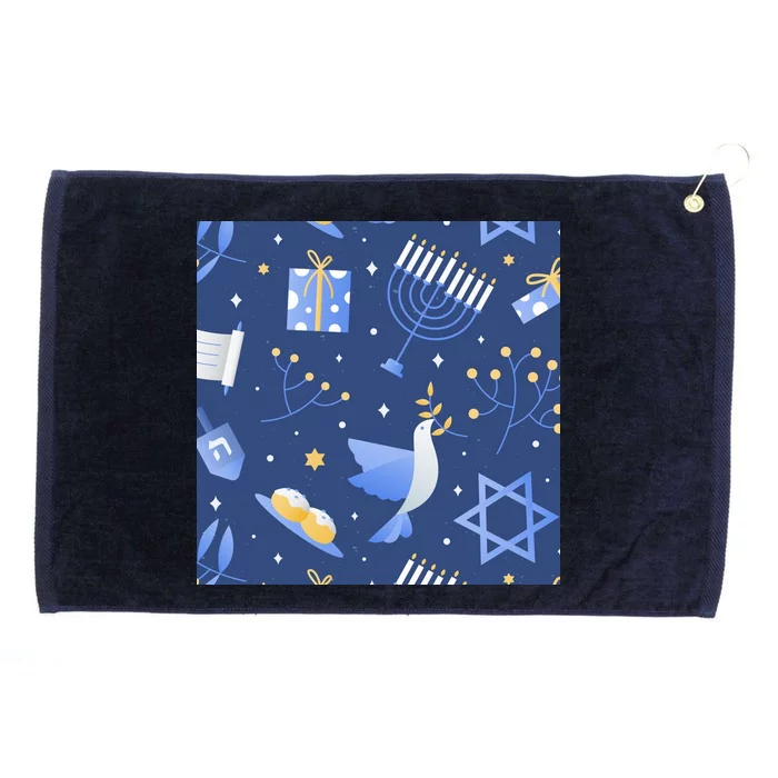 Hanukkah Holiday Celebration Grommeted Golf Towel