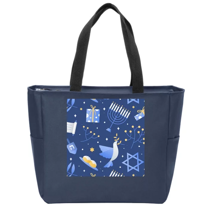 Hanukkah Holiday Celebration Zip Tote Bag