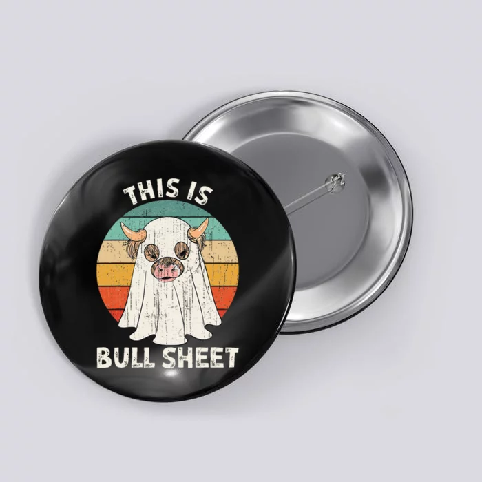 Hilarious Halloween Cow Costume Spooky Ghostly Design Button