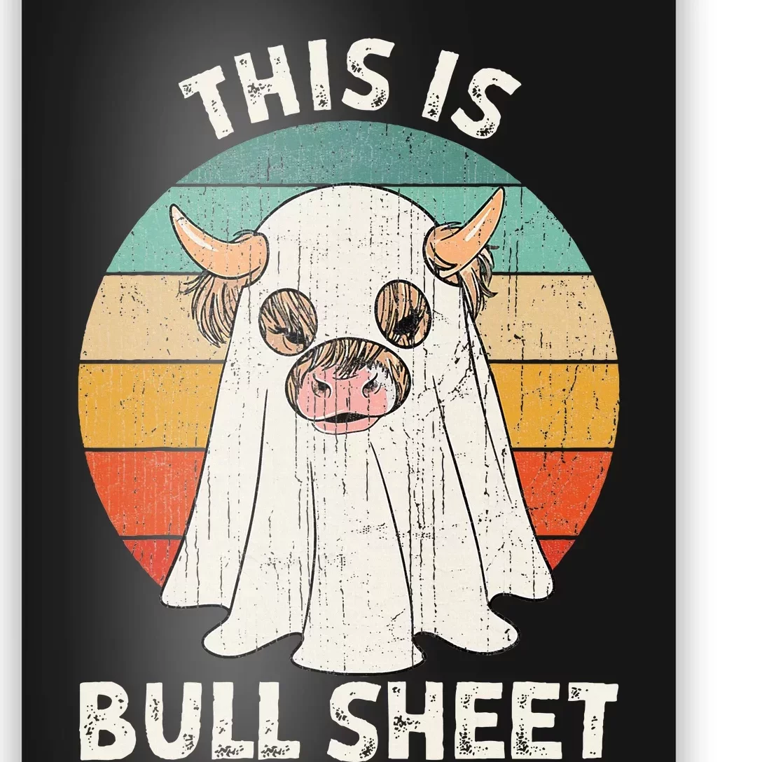 Hilarious Halloween Cow Costume Spooky Ghostly Design Poster