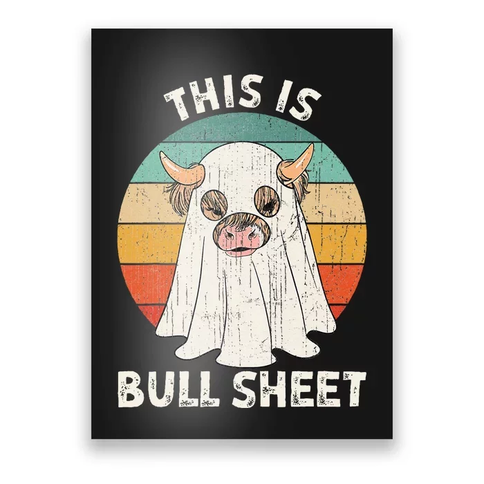 Hilarious Halloween Cow Costume Spooky Ghostly Design Poster