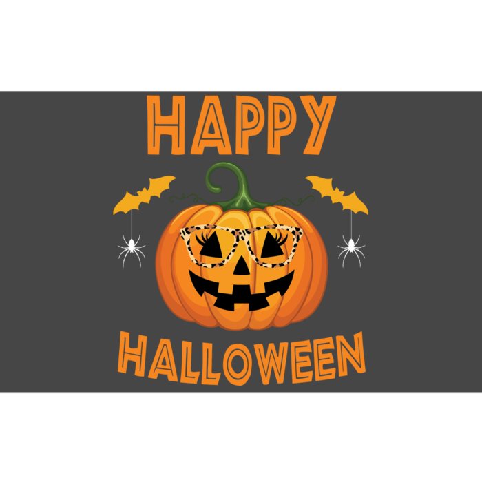 Happy Halloween Cute Pumpkin Leopard Bumper Sticker