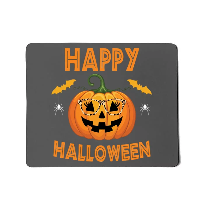 Happy Halloween Cute Pumpkin Leopard Mousepad