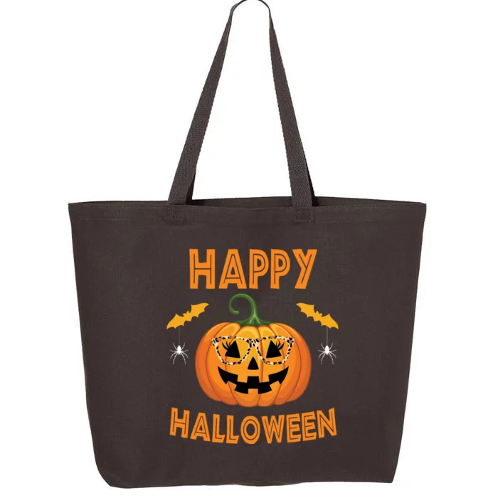 Happy Halloween Cute Pumpkin Leopard 25L Jumbo Tote