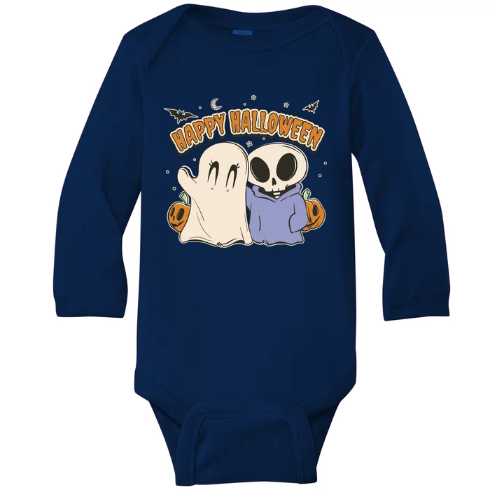 Happy Halloween Cute Monsters Baby Long Sleeve Bodysuit