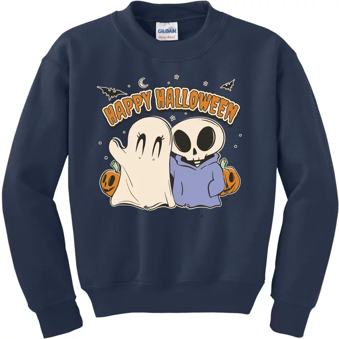 Happy Halloween Cute Monsters Kids Sweatshirt