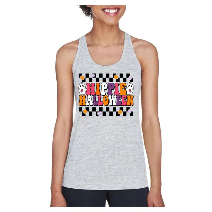 Hippie Halloween Cute Retro Women's Racerback Tank