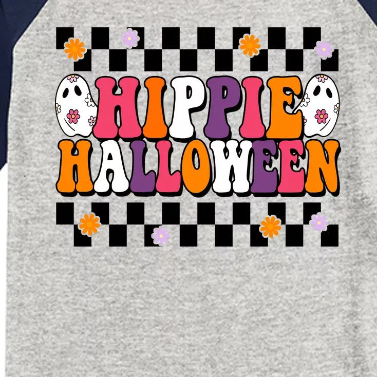 Hippie Halloween Cute Retro Kids Colorblock Raglan Jersey