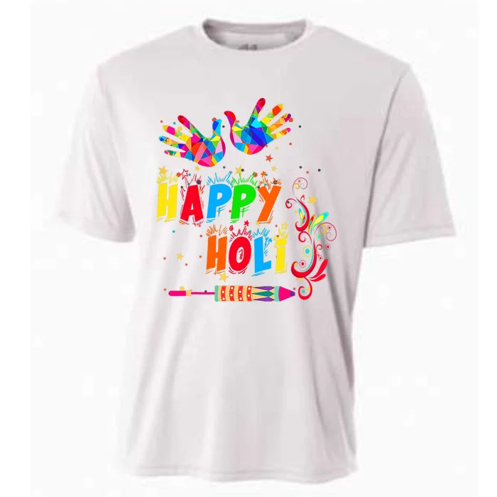 Happy Holi Color India Hindu Gift For Cooling Performance Crew T-Shirt