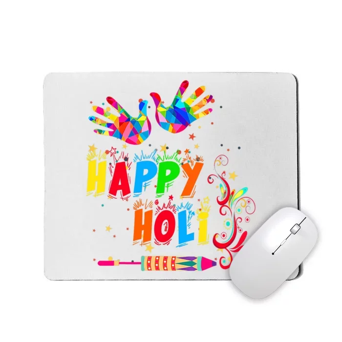 Happy Holi Color India Hindu Gift For Mousepad