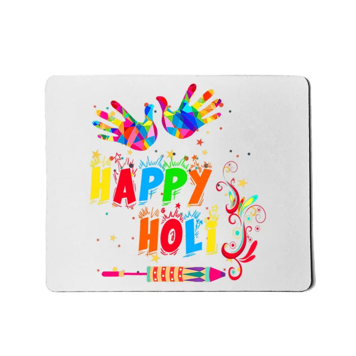 Happy Holi Color India Hindu Gift For Mousepad