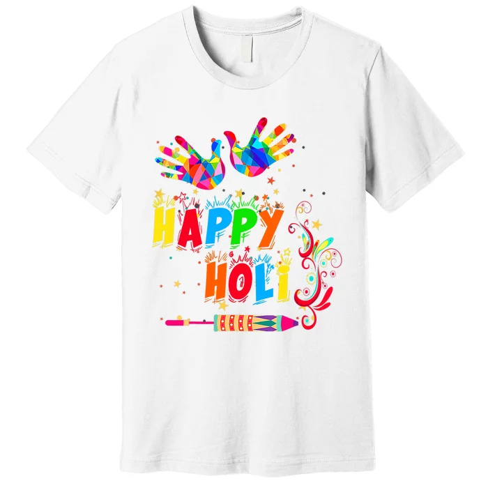 Happy Holi Color India Hindu Gift For Premium T-Shirt