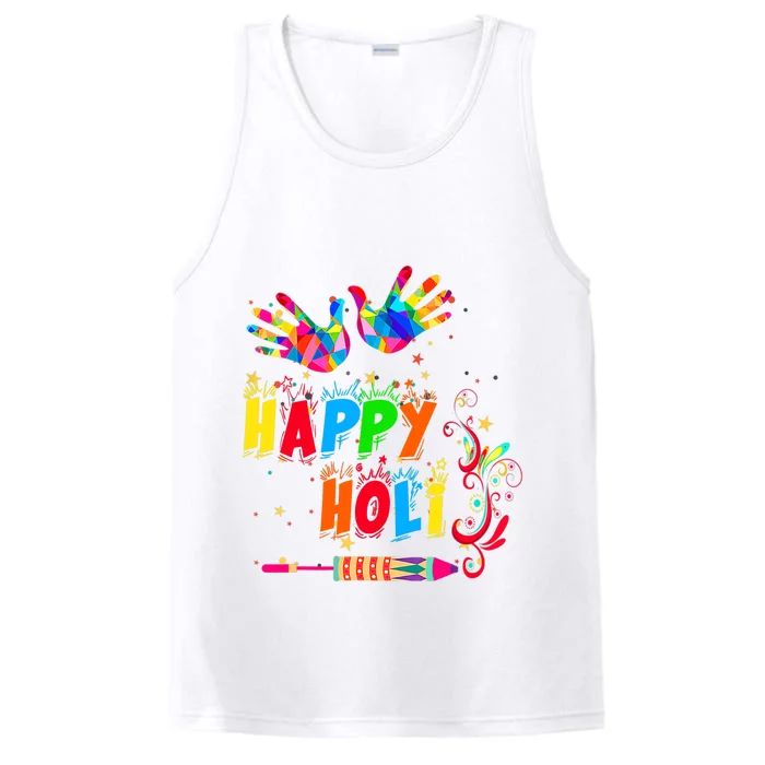 Happy Holi Color India Hindu Gift For Performance Tank