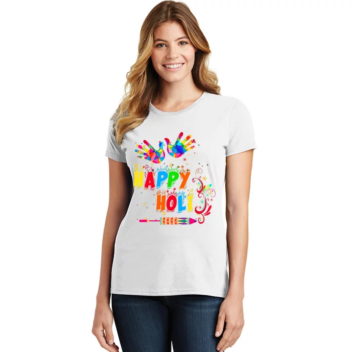 Happy Holi Color India Hindu Gift For Women's T-Shirt