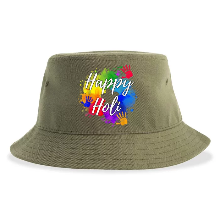 Happy Holi Color India Hindu Gift Sustainable Bucket Hat