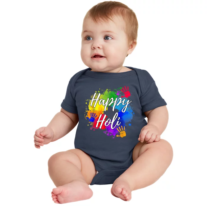 Happy Holi Color India Hindu Gift Baby Bodysuit