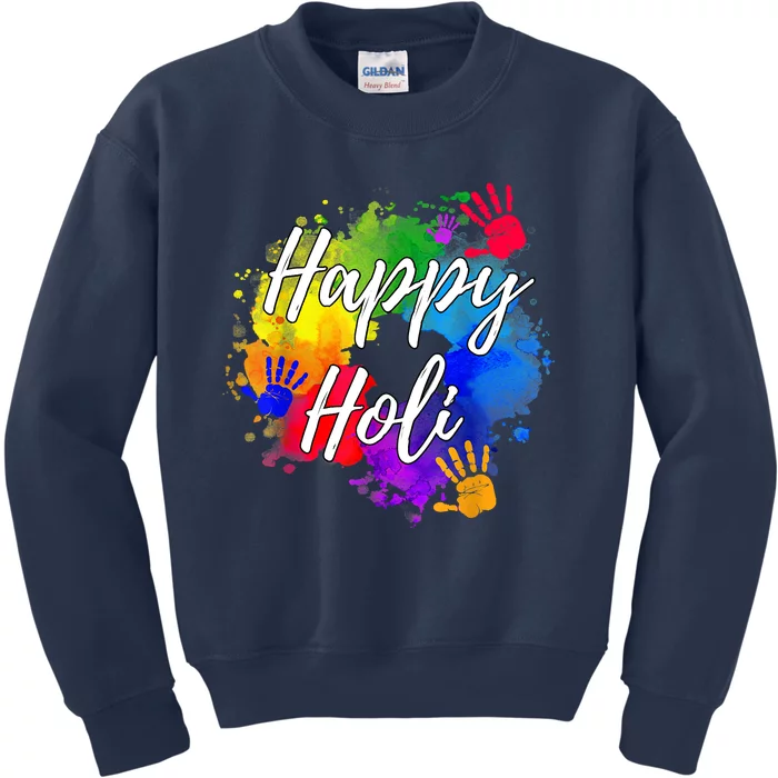 Happy Holi Color India Hindu Gift Kids Sweatshirt