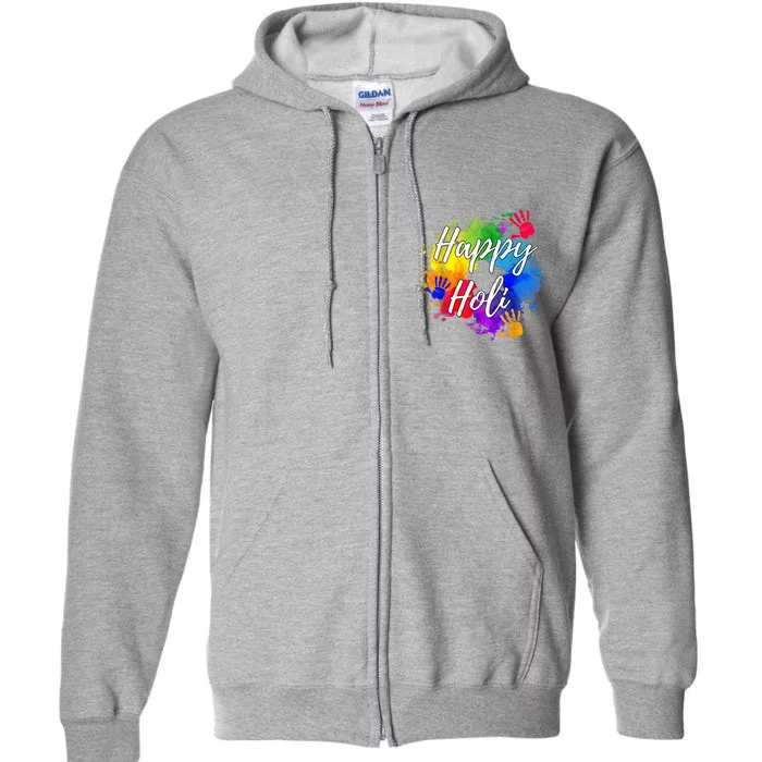 Happy Holi Color India Hindu Gift Full Zip Hoodie